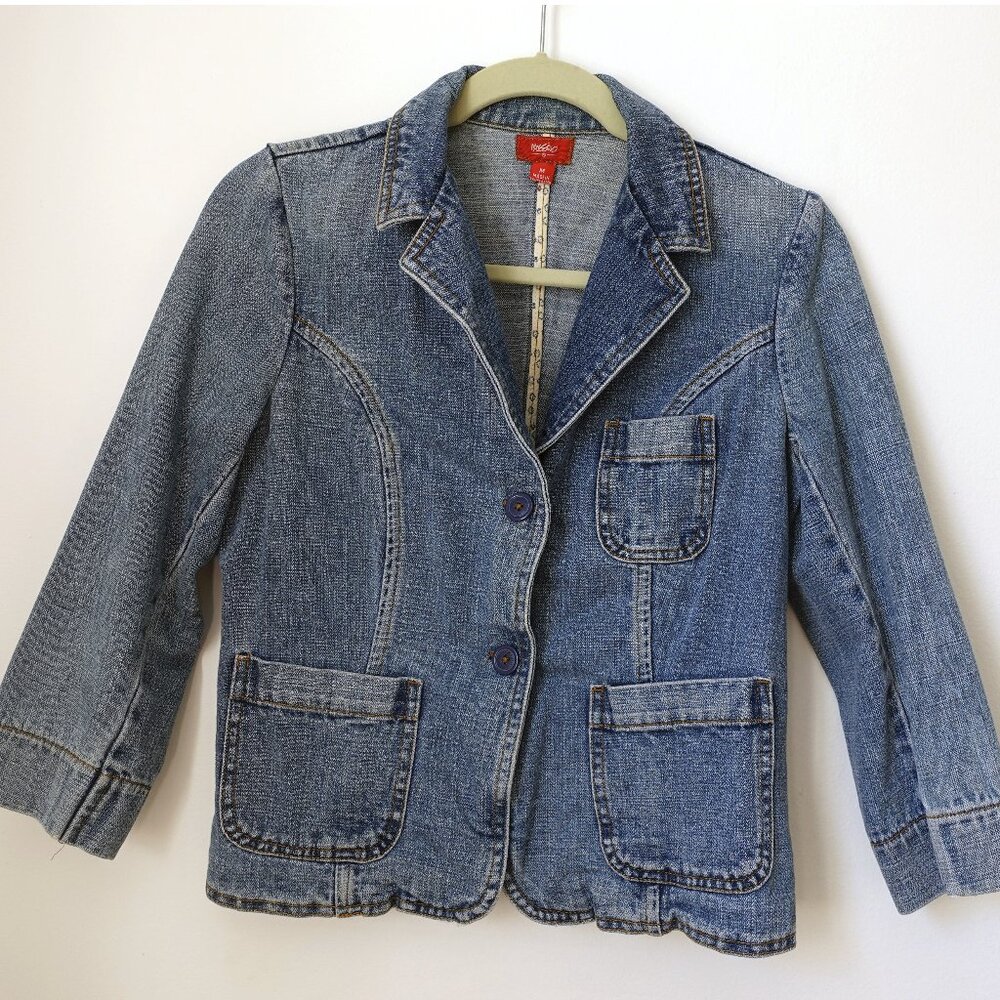 Vintage Mossimo Cropped Denim Blazer Size M